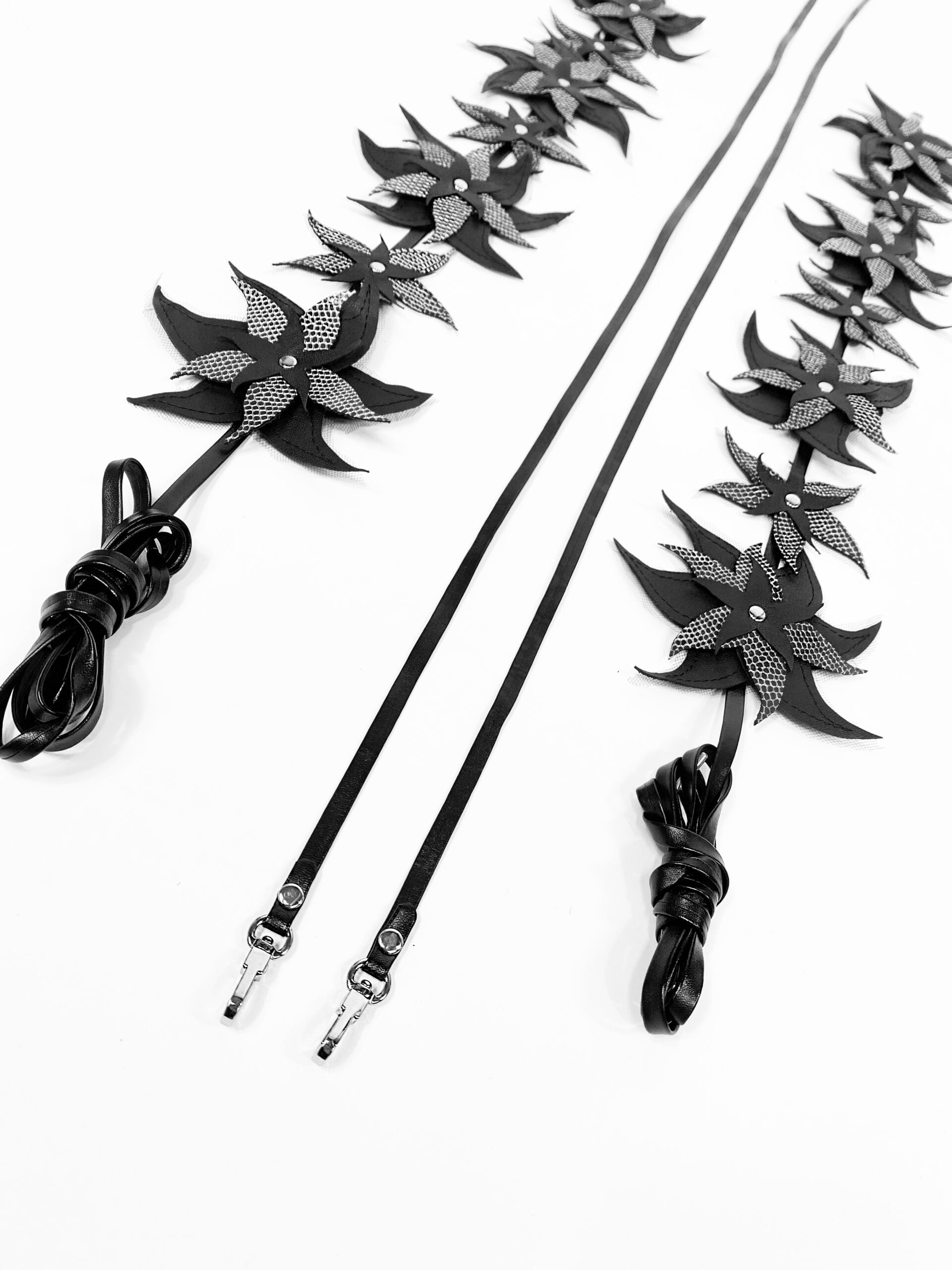 360cm Floral Leather Laces